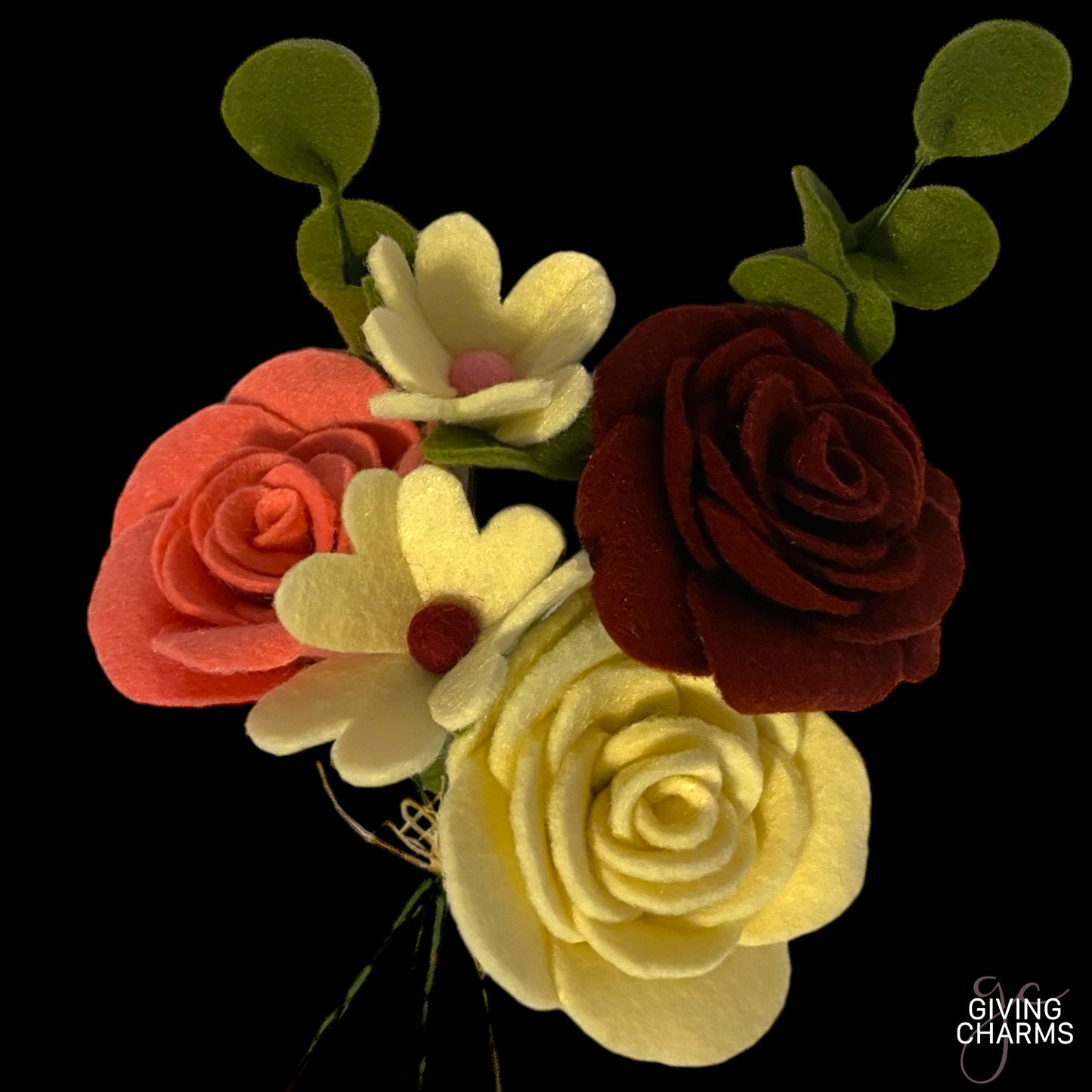 Triple Rose Bouquet - Tricolor