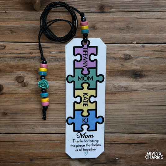 Personalized Mom Puzzle Bookmark