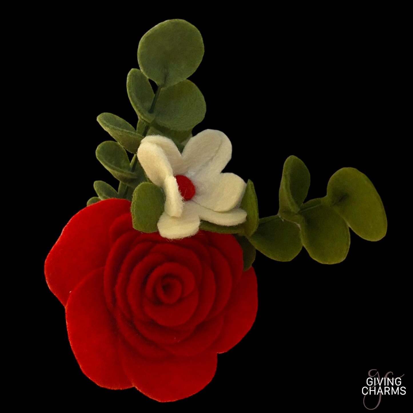 Single Rose Bouquet - Red