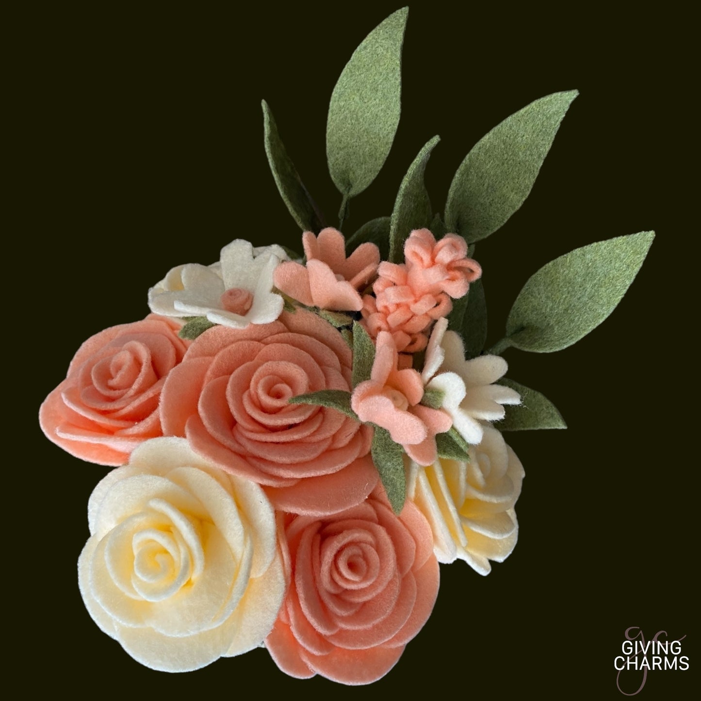 Coral & Cream 6-Rose Bouquet