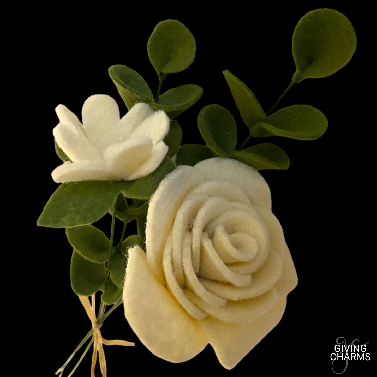 Single Rose Bouquet - Ivory