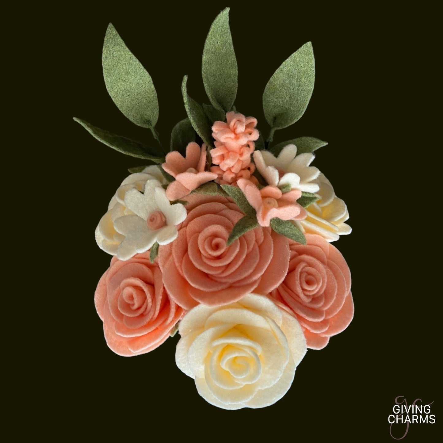 Coral & Cream 6-Rose Bouquet