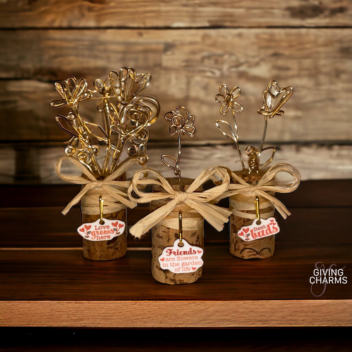 Wire Flower Cork Bouquet