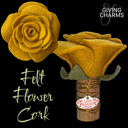 Felt Flower Cork