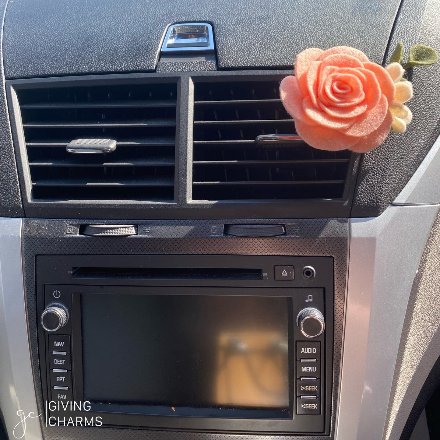 Coral Rose | Car Vent Air Freshener Bouquet