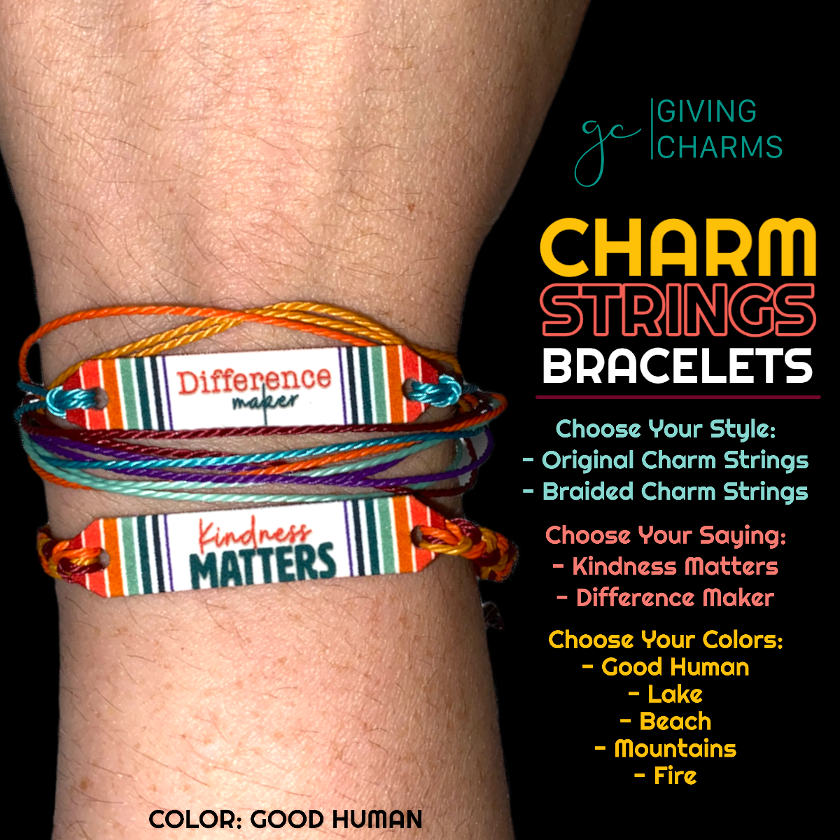 Kindness Matters | Charm Strings Bracelet