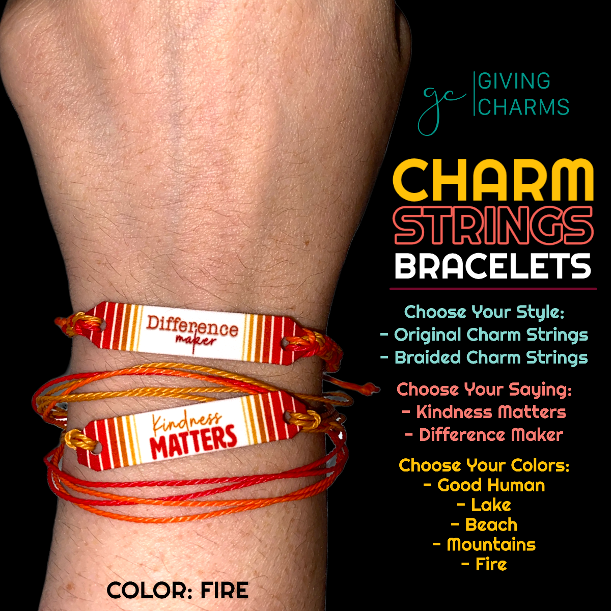 Kindness Matters | Charm Strings Bracelet