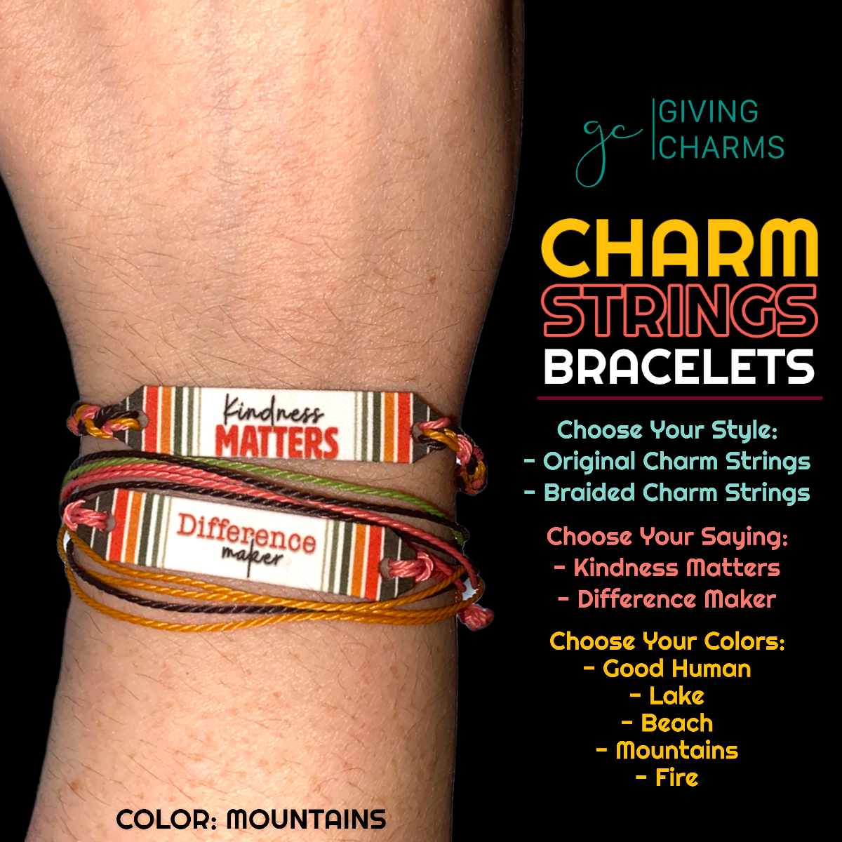 Kindness Matters | Charm Strings Bracelet