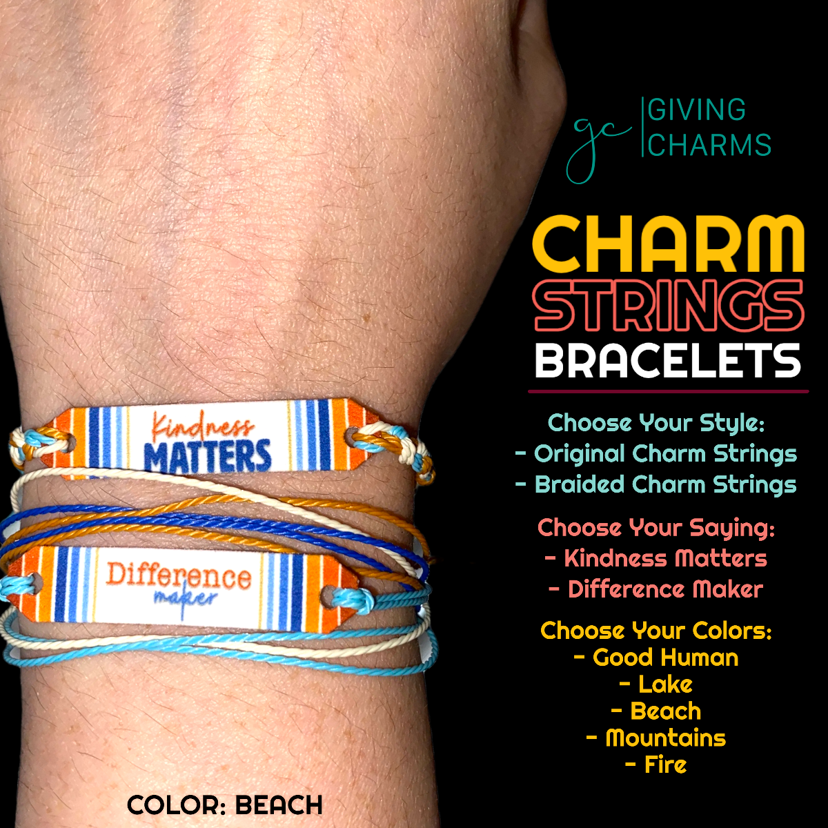 Kindness Matters | Charm Strings Bracelet