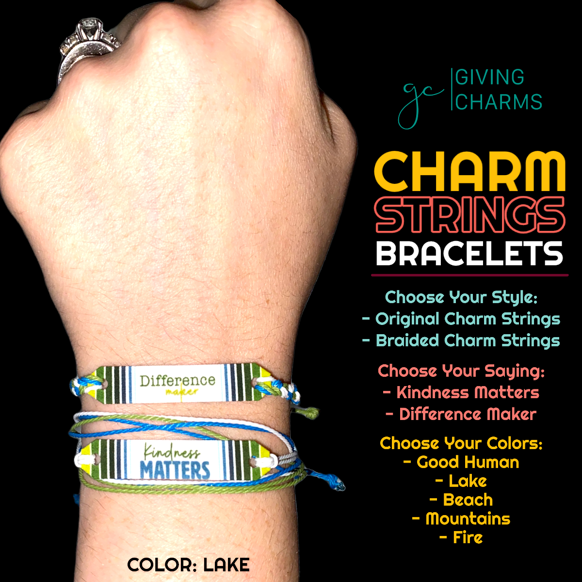 Kindness Matters | Charm Strings Bracelet