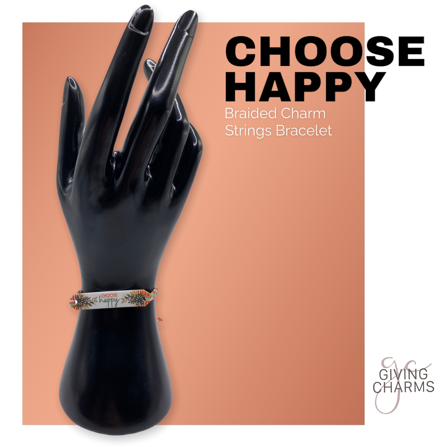 Choose Happy | Charm Strings Bracelet