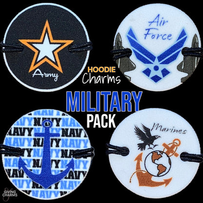 Military | Hoodie Charms | Army Air Force Navy Marines