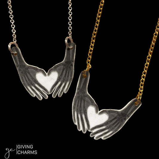 X-Ray Heart Hands | Necklace