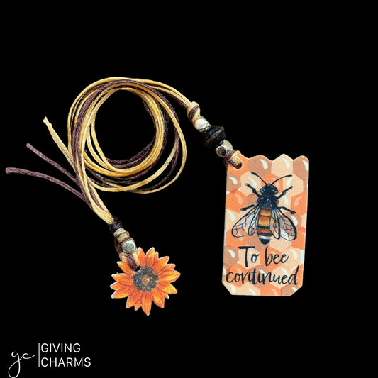 To bee continued | Beaded Charm Bookmark