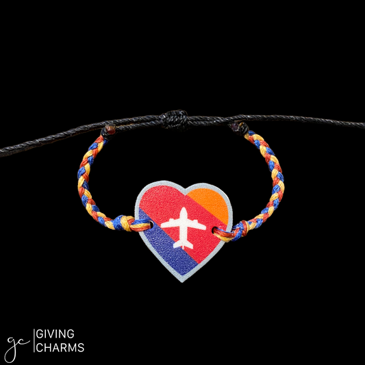 Fly Heart Charm Strings Bracelet | Southwest Inspired