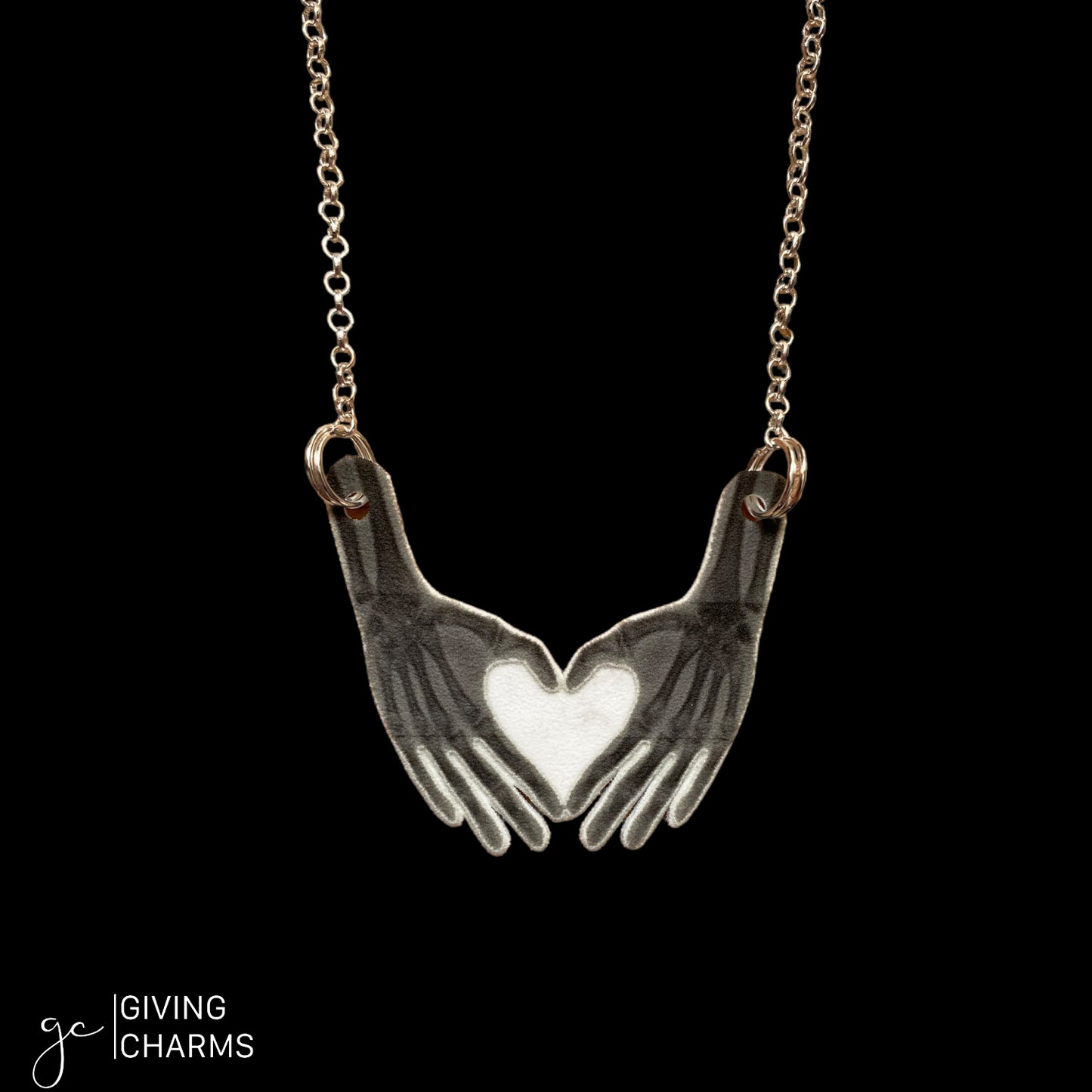 X-Ray Heart Hands | Necklace