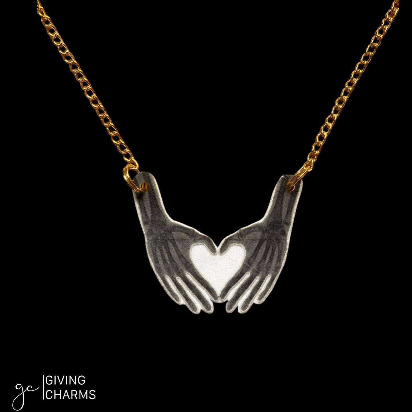 X-Ray Heart Hands | Necklace