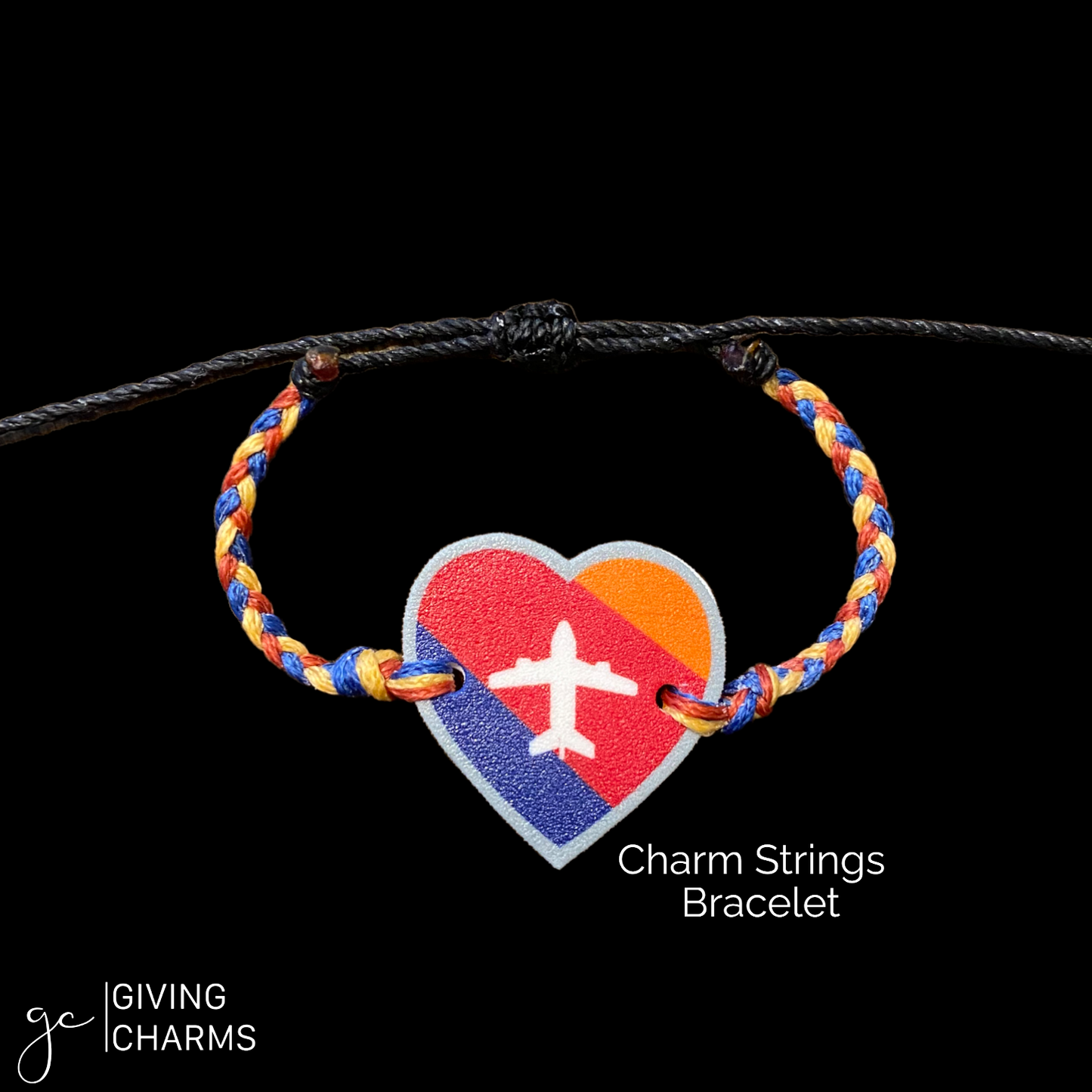 Fly Heart Charm Strings Bracelet | Southwest Inspired